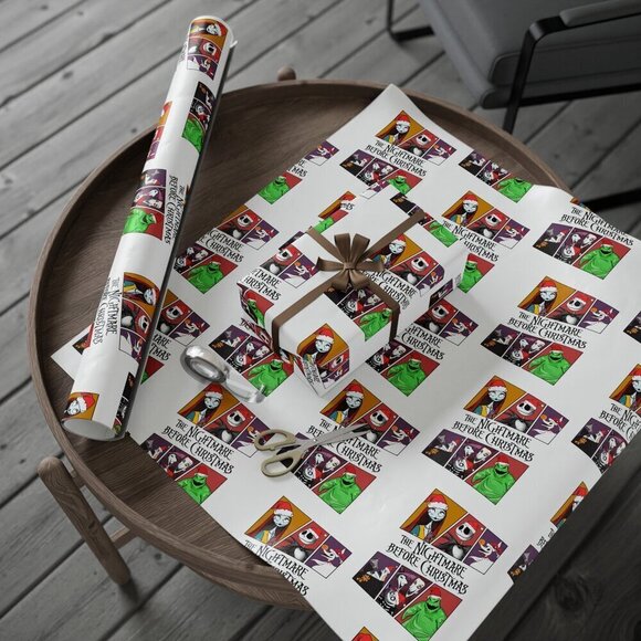 The Nightmare Before Christmas Jake, Sally, Boo, Zero and More Wrapping Paper - Picture 3 of 7